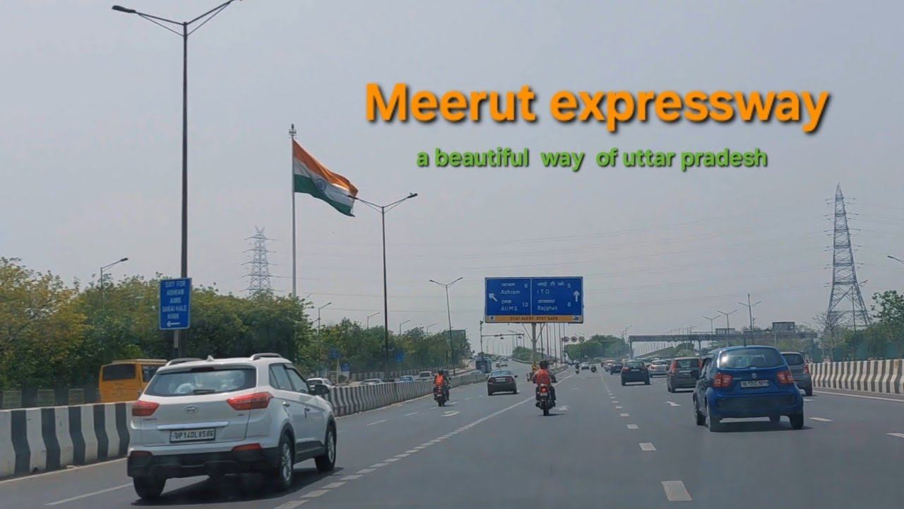 Meerut expressway complete cover from Meerut toll plaza to Delhi exit.