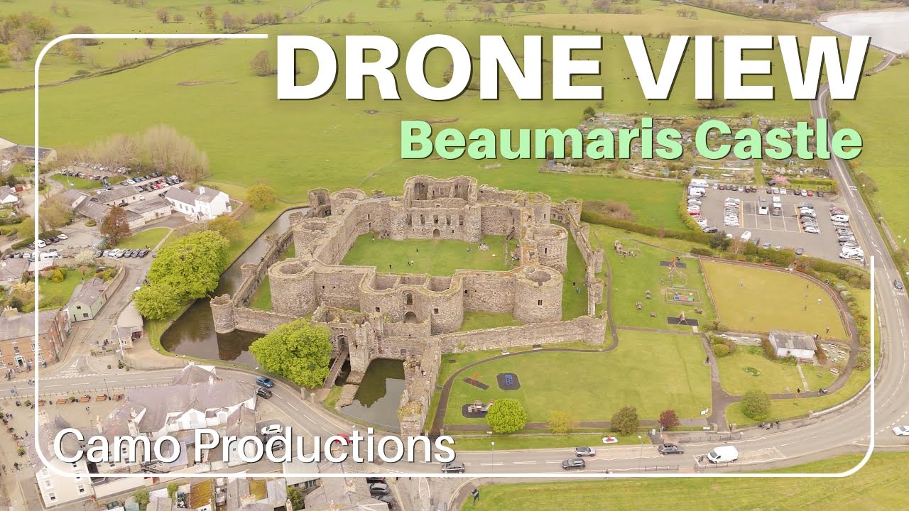 Drone View: High Above Beaumaris Castle, Anglesey