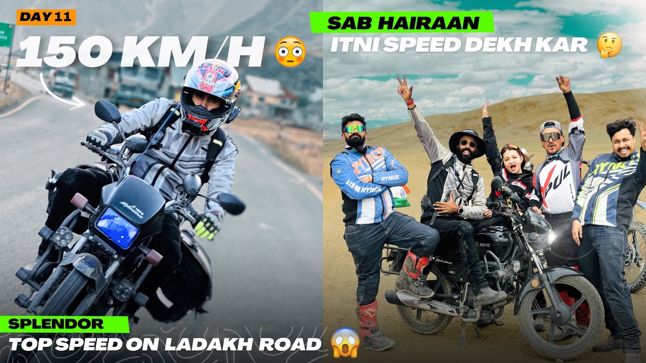 Ladakh mai Splendor ki Top check karli 😳 Sabse Tez, Sabse aage, Sab hairaan 😱 vishwas nahi hua Ep.11