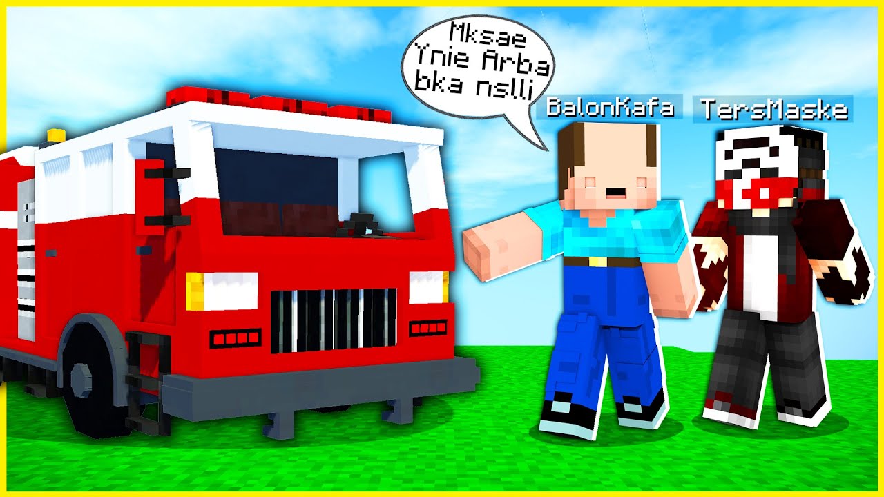 BALON KAFA İLE İTFAİYE ARABASI ALDIK !! - Minecraft