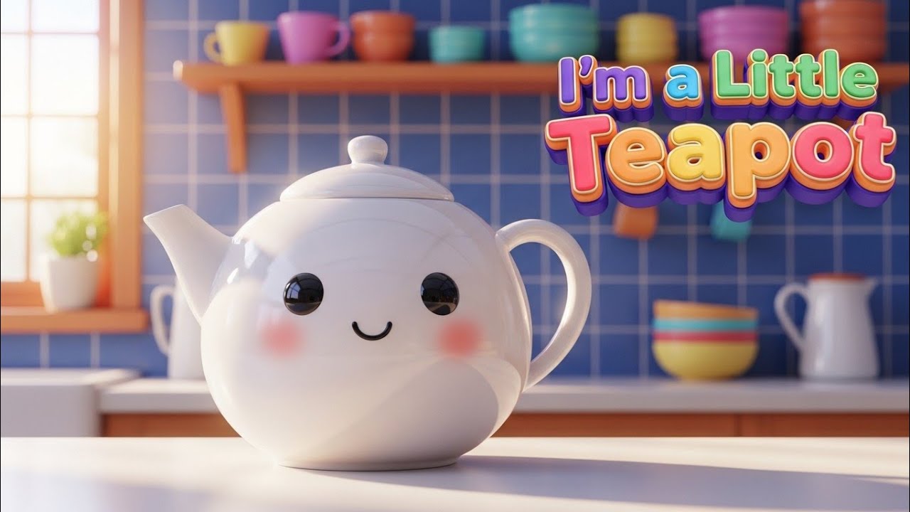 I’m a Little Teapot Song for Kids 🎵 | 3D Cute Teapot Cartoon | Hip Hop TV 