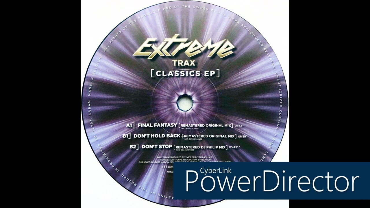 Extreme Trax • Don't Hold Back (1998) (Reissue 2022)