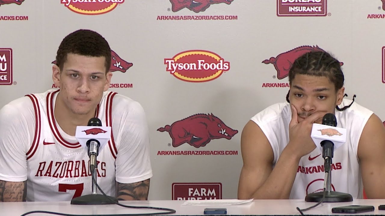Trevon Brazile and Darius Acuff Jr. postgame - Arkansas 85, LSU 81