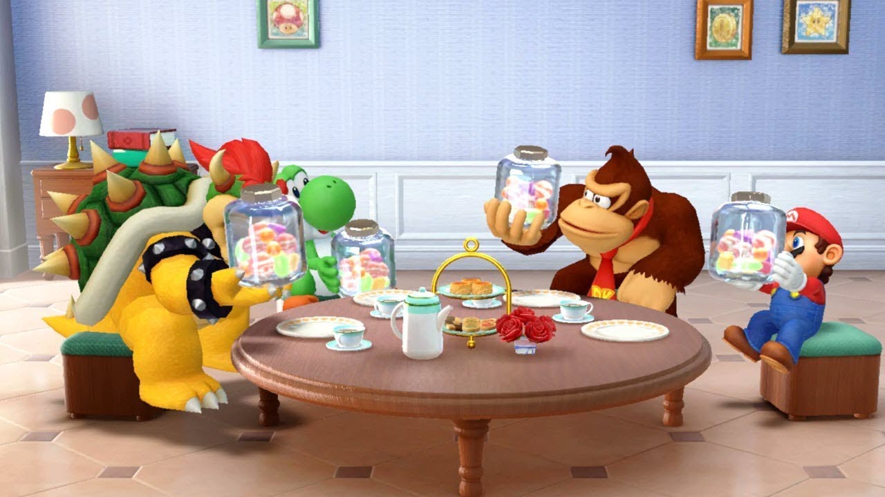 Super Mario Party - All Minigames - Bowser vs Yoshi vs Donkey Kong vs Mario