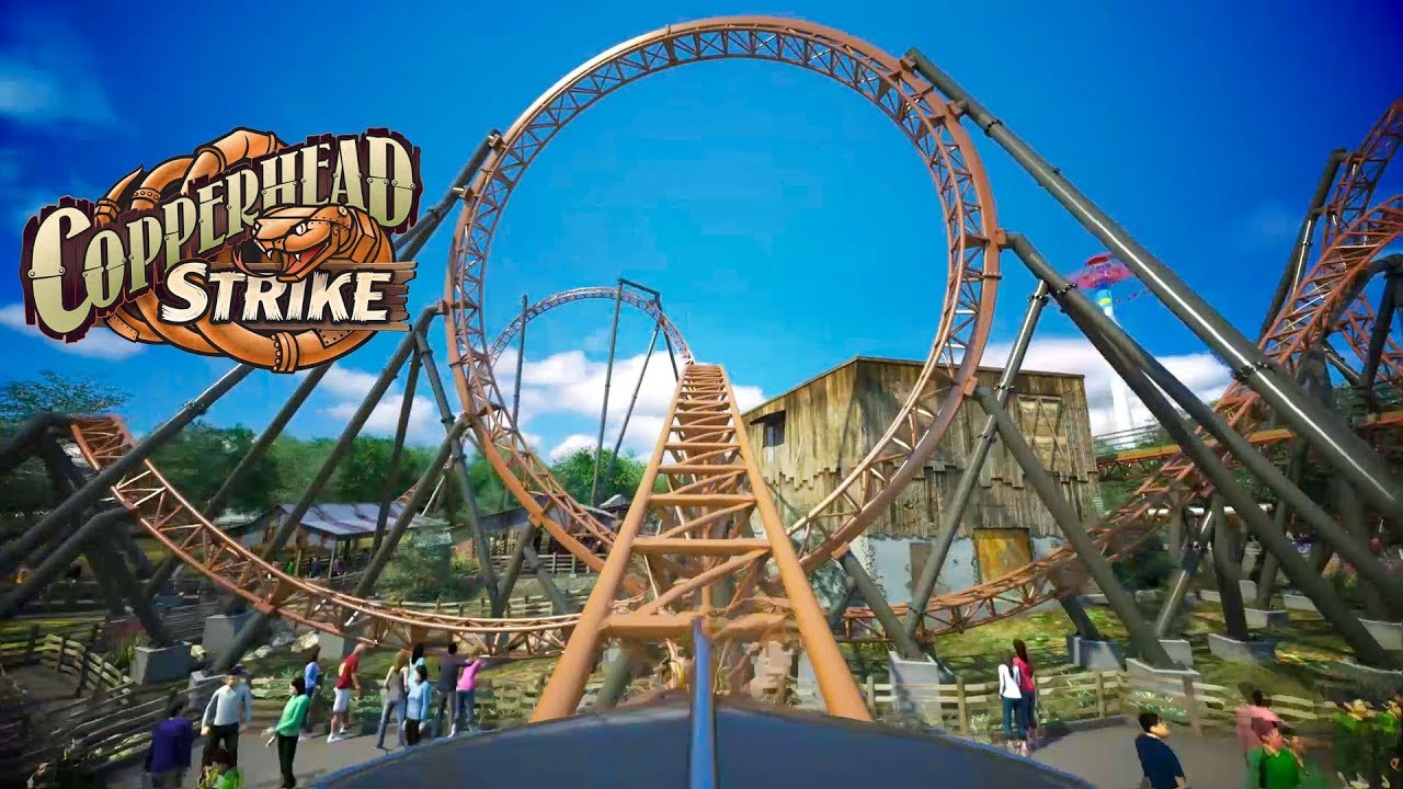 Copperhead Strike Roller Coaster Carowinds New for 2019 POV & Offride Animation