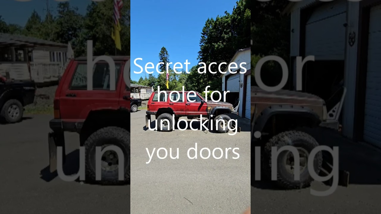 How to unlock your jeep xj. Secret access hole from jeep.