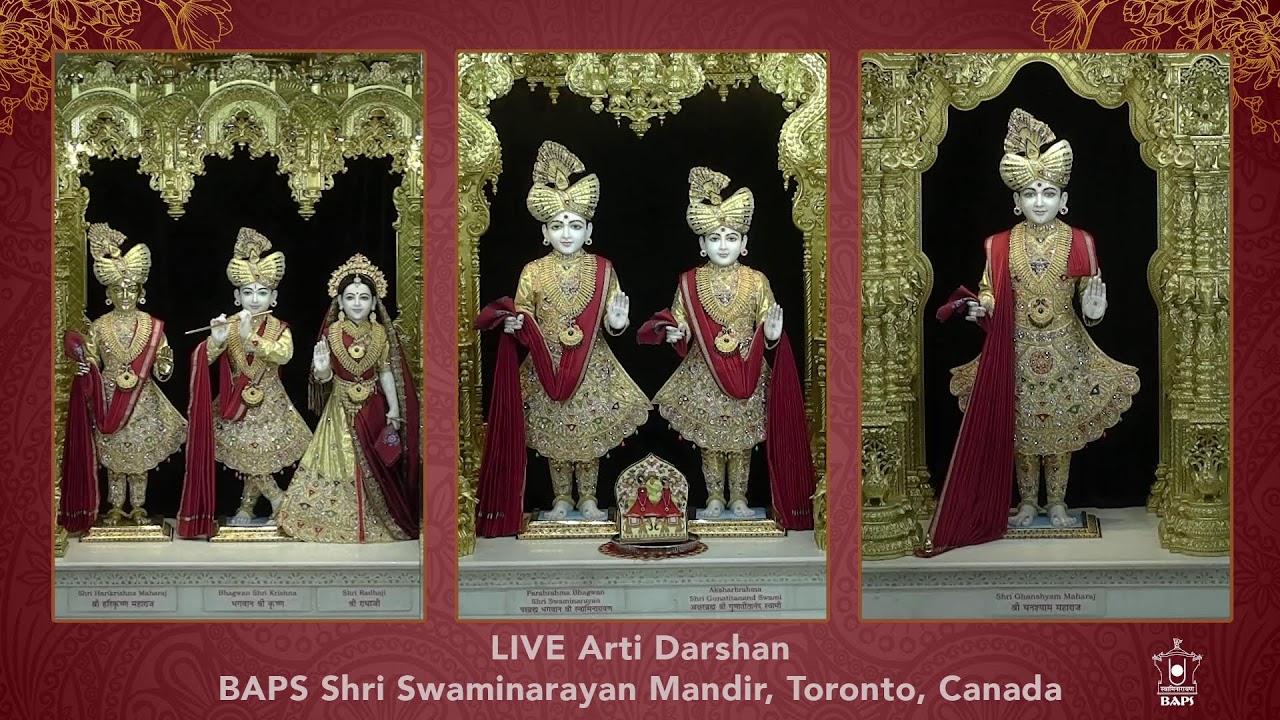 LIVE Sandhya Arti - BAPS Shri Swaminarayan Mandir - Toronto, Canada