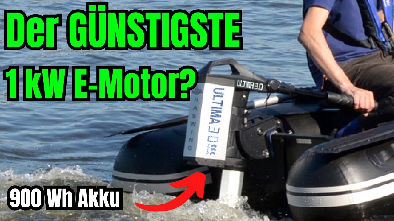 Haswing Ultima 3.0 | DER GÜNSTIGSTE Elektro-Außenborder mit 1kW (3PS) mit integrierter Batterie [DE]