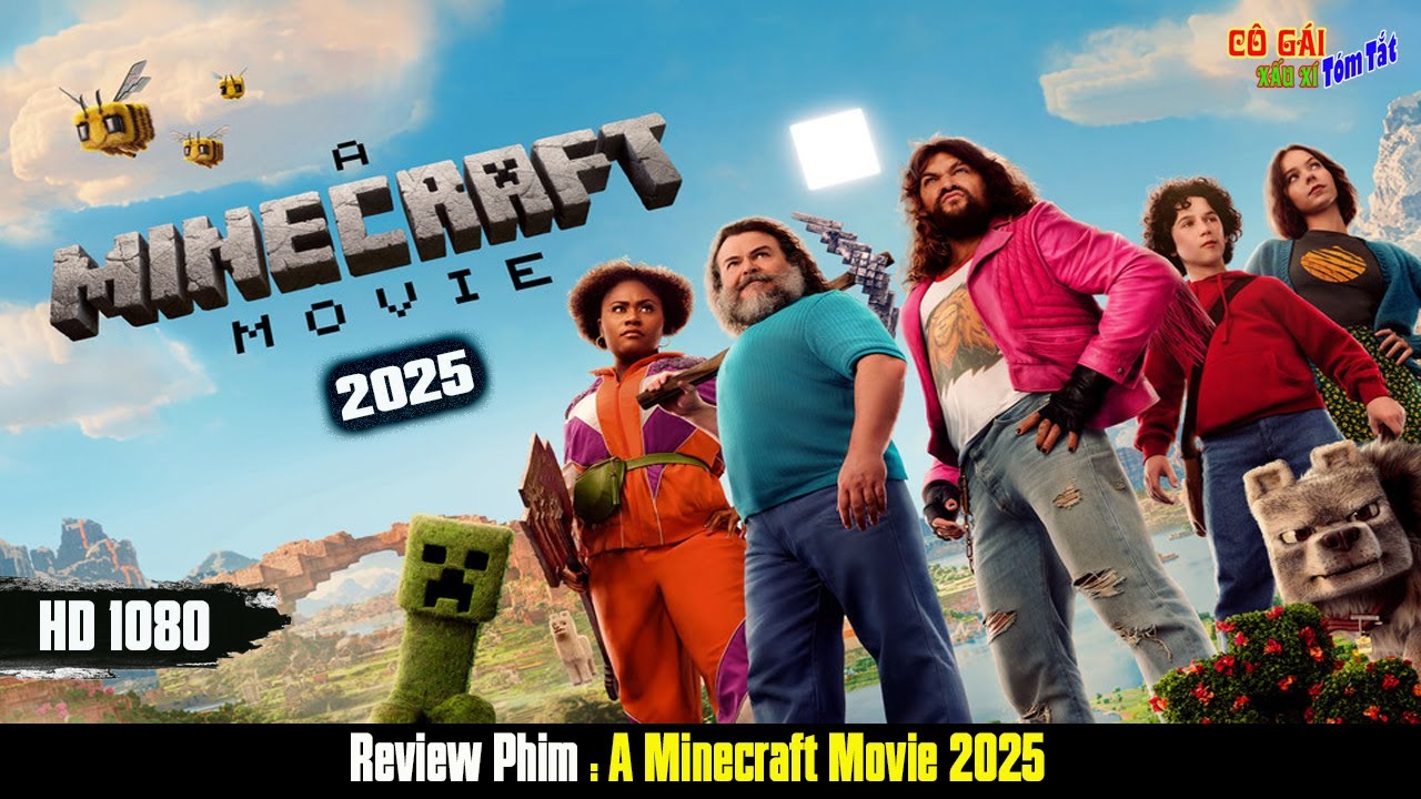 Nhóm thanh niên lạc vào Thế giới trò chơi Minecraft phải sinh tồn làm sao đây.Review Phim Minecraft