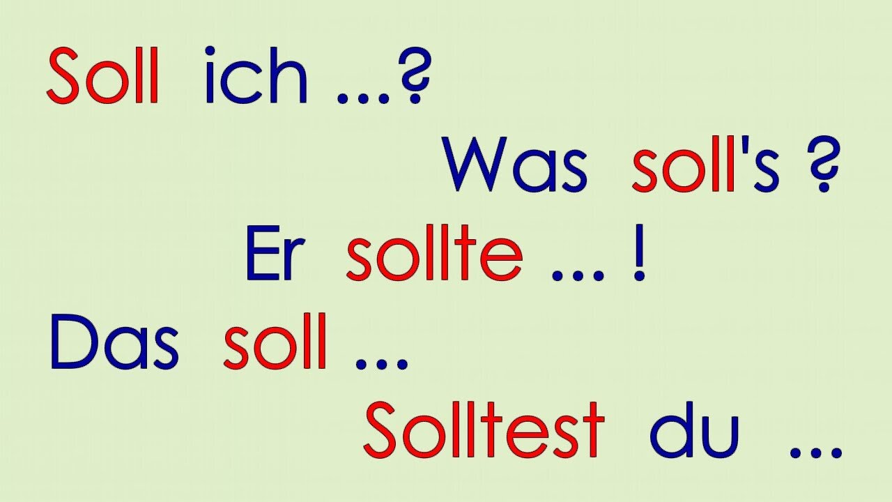 Deutsch lernen Grammatik 23: sollen