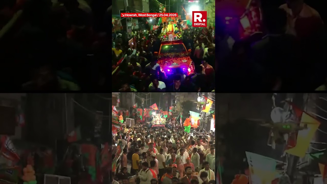 West Bengal Elections 2026: HM Amit Shah Holds Roadshow In Howrah Ahead Of Phase 2 Polling