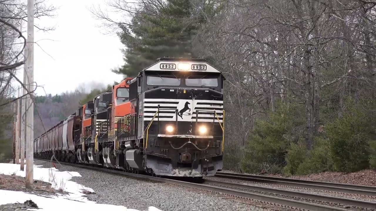 Loaded grain train on the Berkshire and Eastern