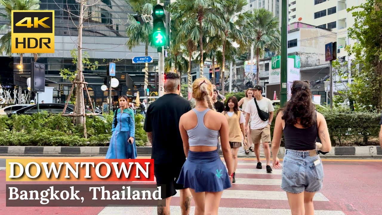 [BANGKOK] Evening Walk in Downtown Bangkok | Terminal 21 to EmQuartier  | Thailand [4K HDR]