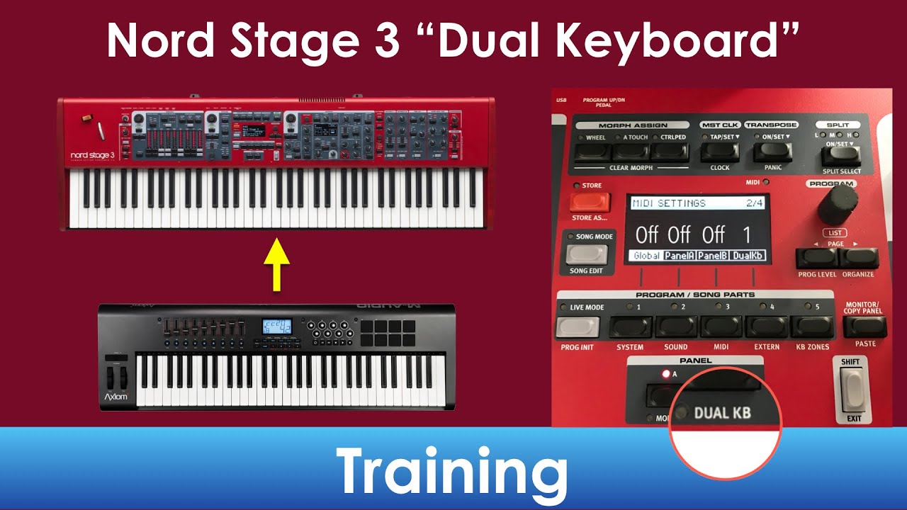 Nord Stage 3 Режим двойной клавиатуры (Dual KB) Обучение / Учебное пособие