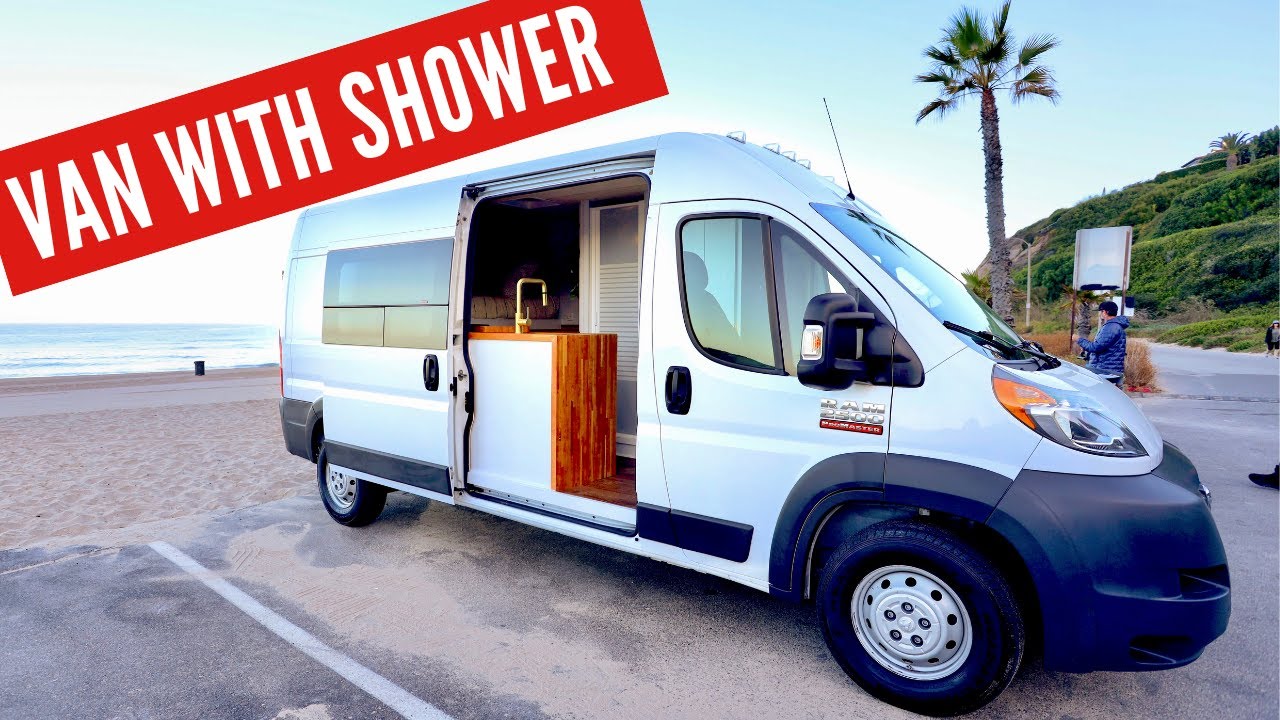 DIY 159WB RAM PROMASTER W/SHOWER & TOILET | Luxurious Campervan Rental with Shower & Toilet Van Tour
