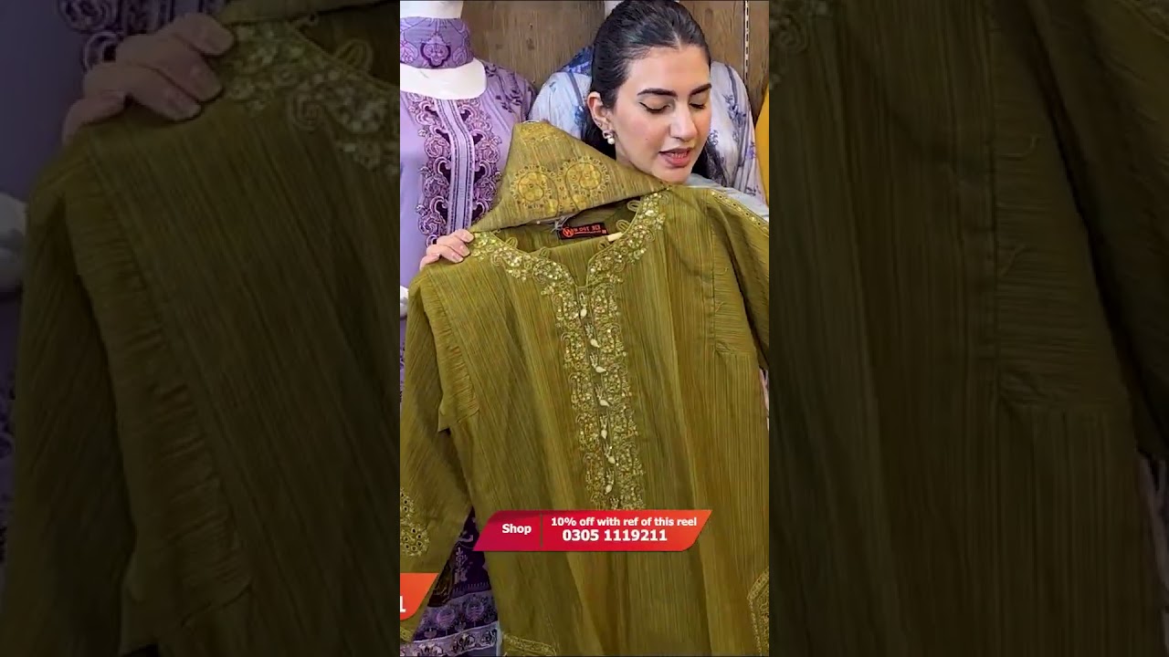 Amazing Embroidered Suits at 10% Off 🛍️ #khaddardress #fashion #trending