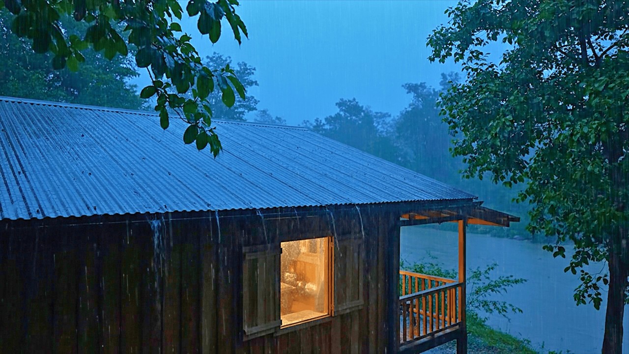 Som de Chuva para Dormir Bem e Acalmar a Mente | Barulho de Chuva e Trovões no Telhado à Noite