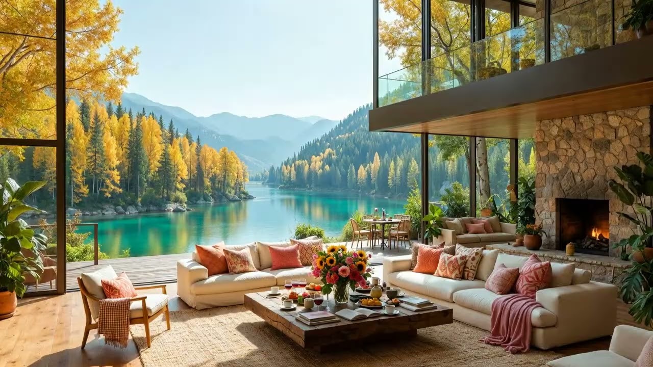 Soothing Living Room Jazz Ambience | Chill Spring Morning with Smooth Jazz Piano Music for Focus