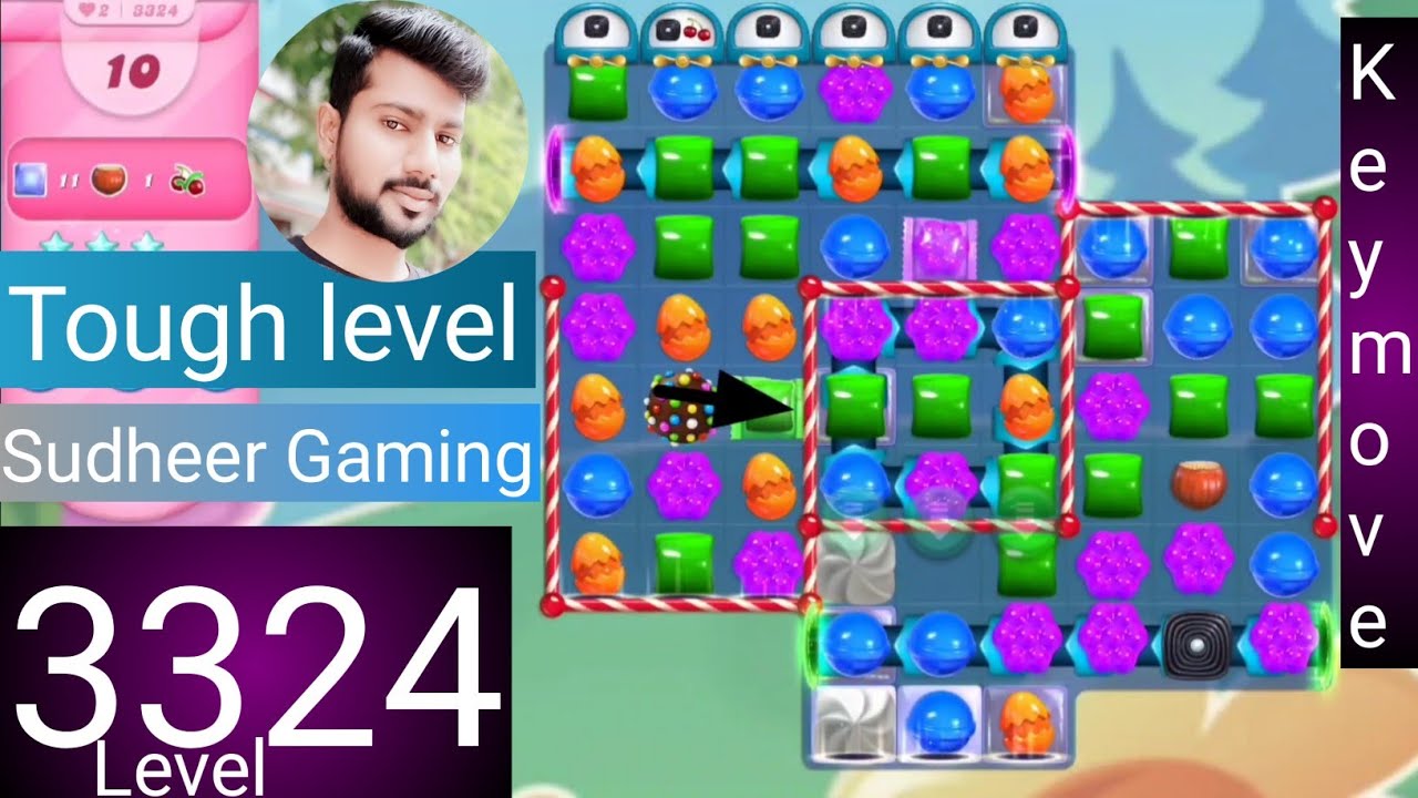Candy crush saga level 3324 । No boosters । Tough level । Candy crush 3324 help । Sudheer Gaming