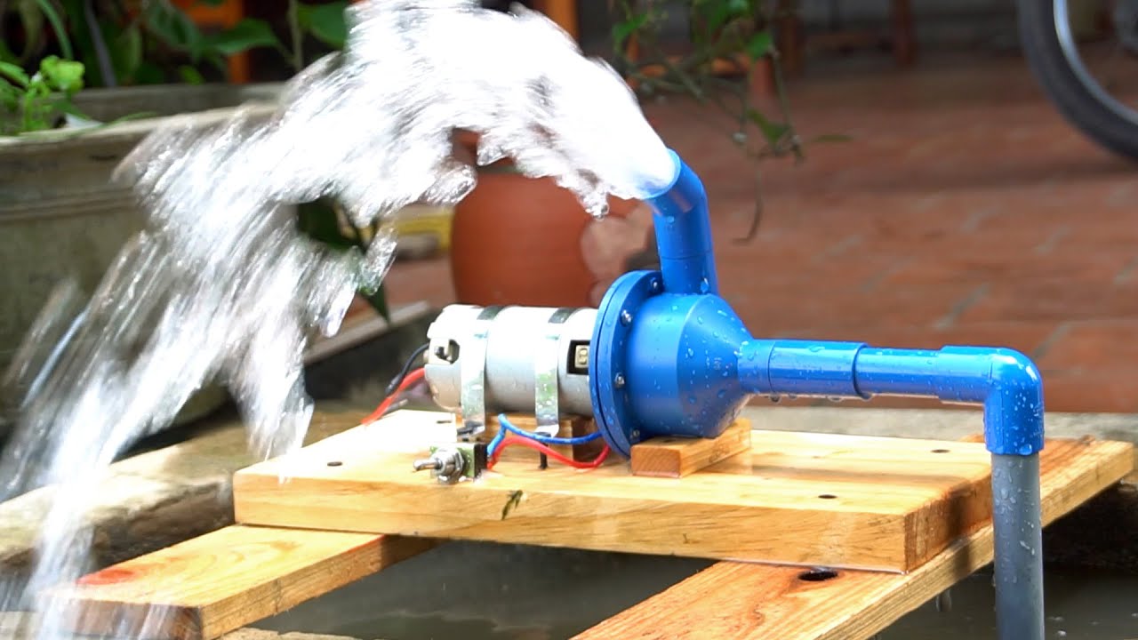 How to make a super strong mini water pump from PVC pipes