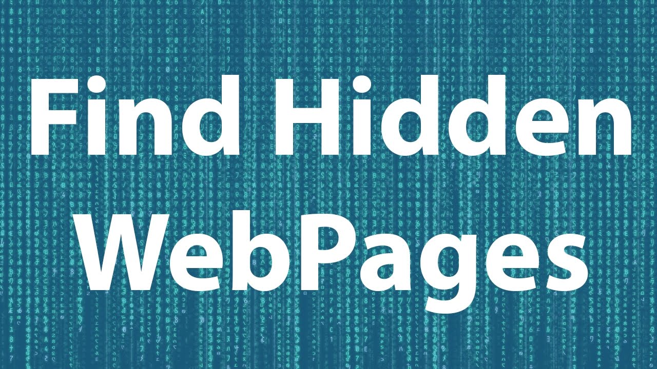 Find Hidden WebPages With Dirbuster