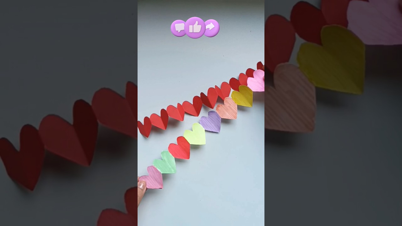 ❤️DIY Herzenketten aus Papier #shorts #basteln #papier