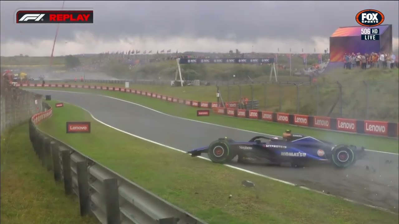 Dutch Grand Prix 2024 Practice 3 - Logan Sargeant Crash (Full Speed)