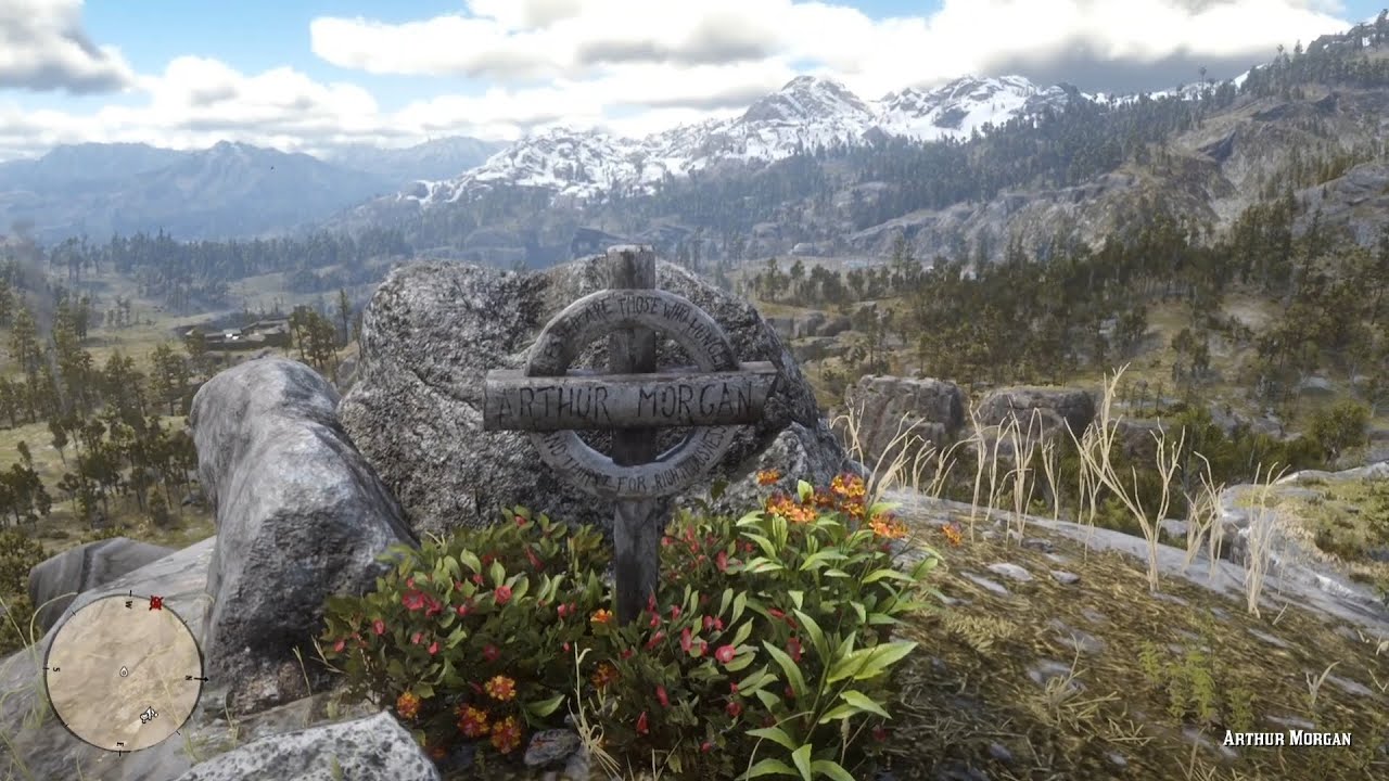 Visiting ARTHUR MORGAN'S grave | Arthur's grave Location | RED DEAD REDEMPTION II