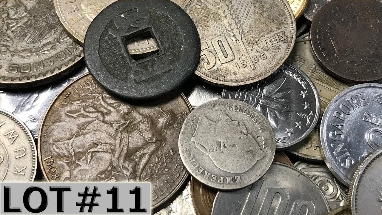TONS OF OLD SILVER & MORE Uncovered Searching Foreign Coin Bag - Lot #11
