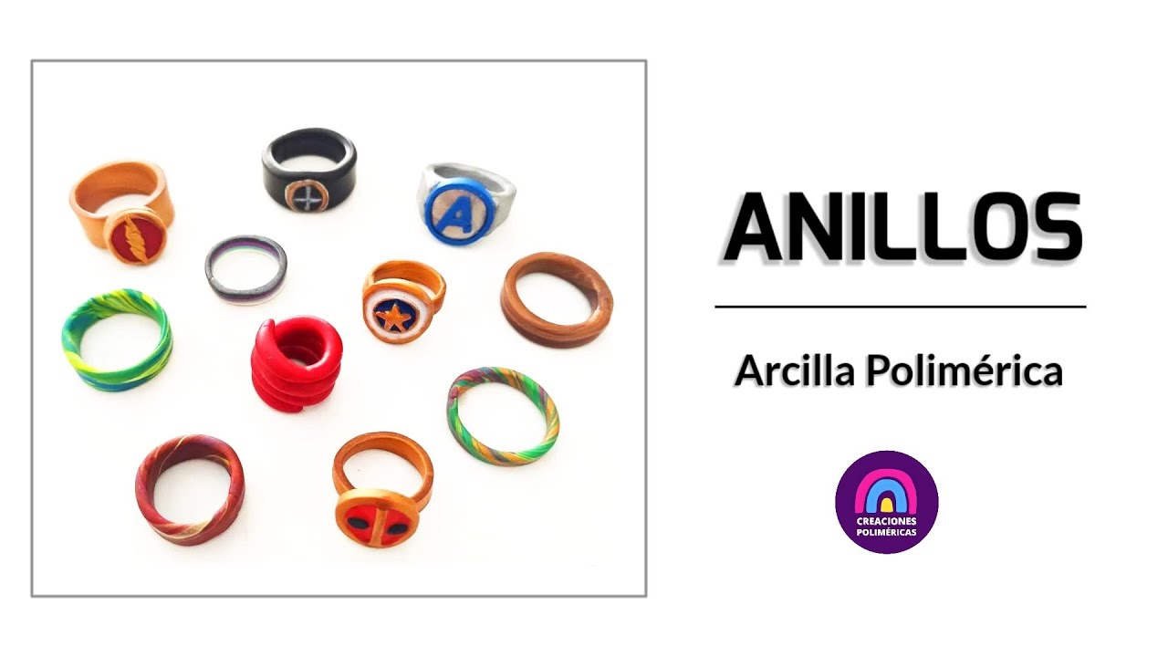 Cómo hacer ANILLOS de ARCILLA POLIMÉRICA | Creaciones Poliméricas