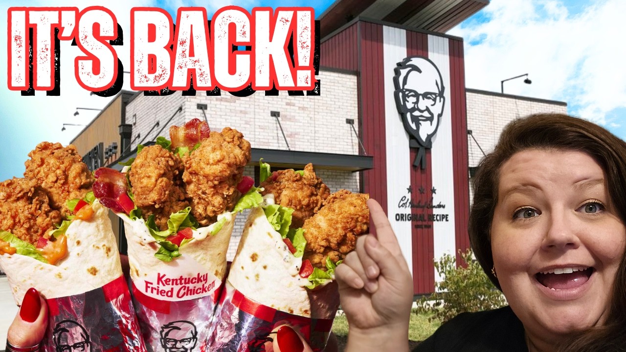 KFC's Twister Wraps are Back! We try all 4 &the NEW Nashville Hot Sandwich & Wedges! Honest review!
