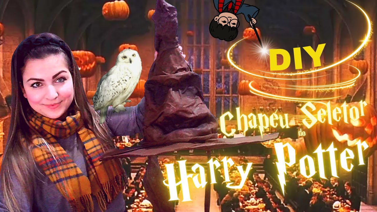 Como fazer chapéu seletor do Harry Potter |DIY| Tutorial| Chapéu de bruxo para fãs de HP por Fiuza.