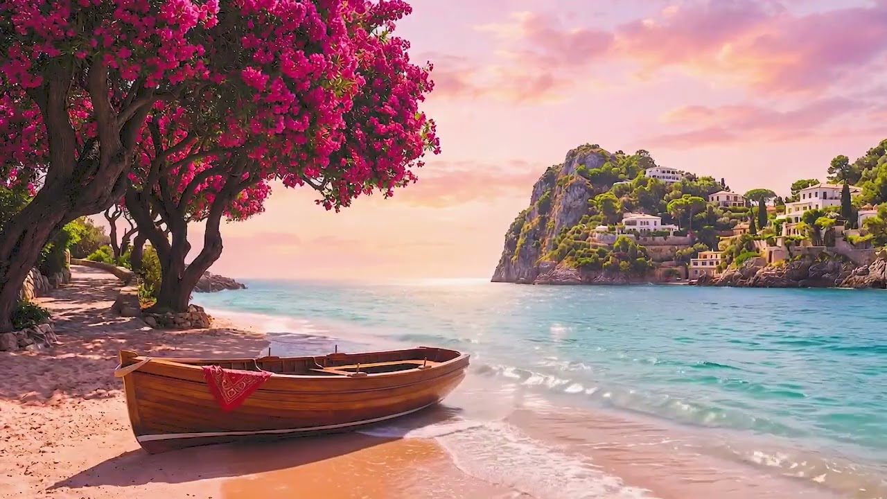 Warm Summer Evening by the Sea - Ambient Nature Sounds to Relax 4K