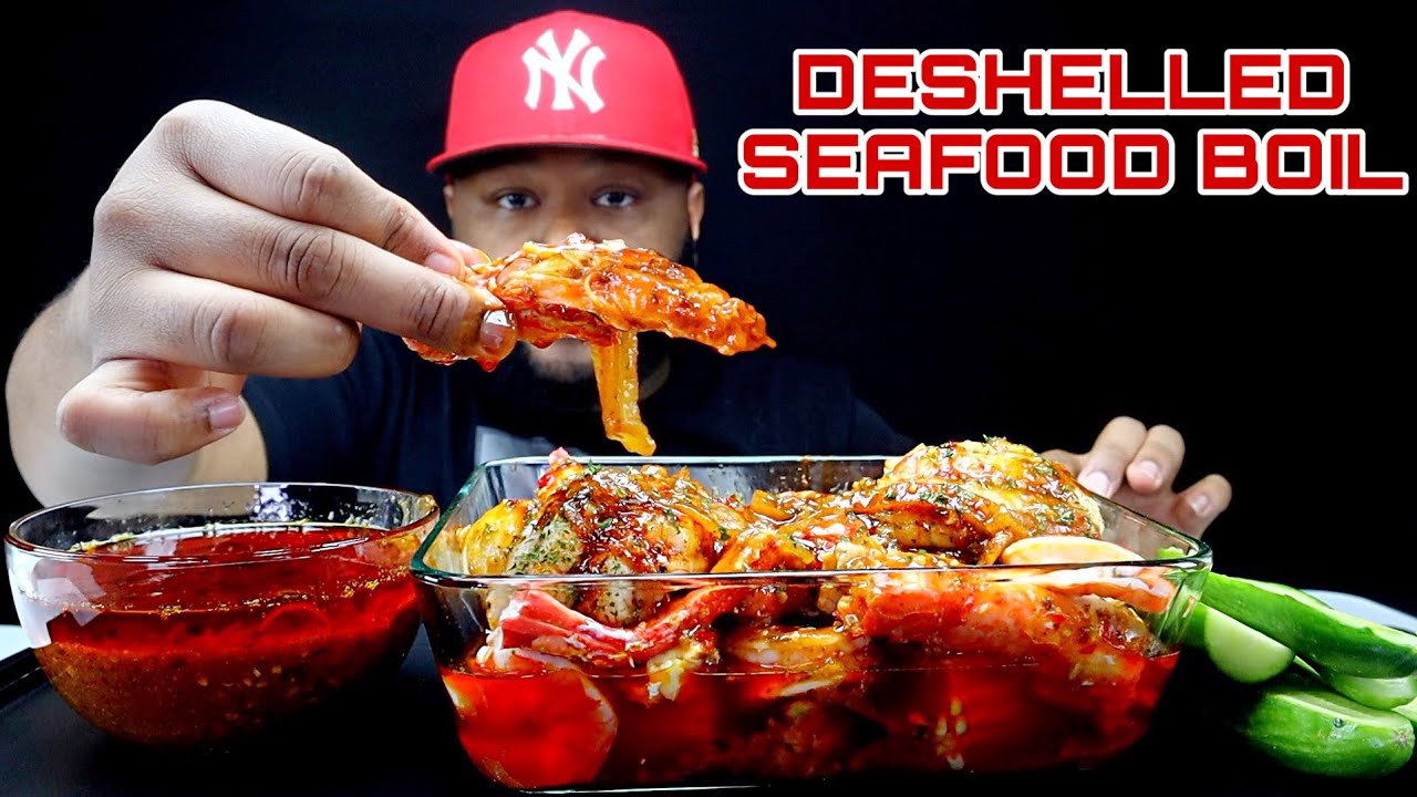 DESHELLED KING CRAB SEAFOOD BOIL | MUKBANG |BY FLAVASBYDAMEDASH