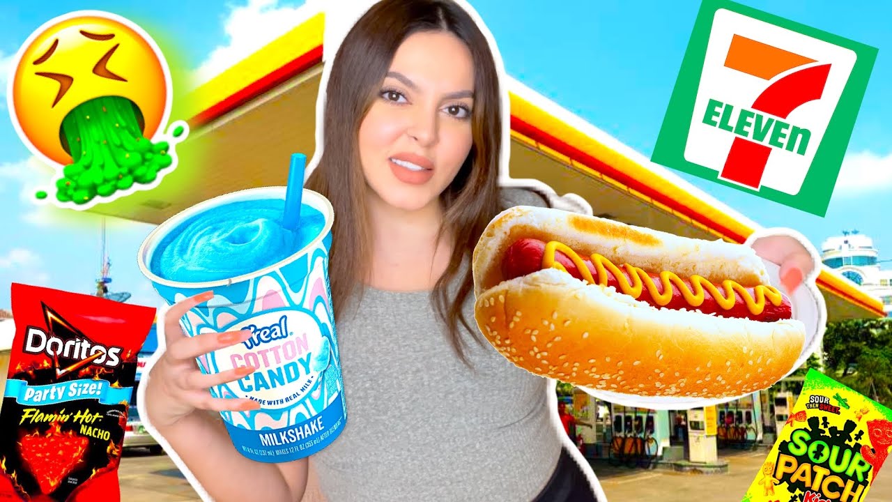 تحدي أكلت أكل محطات البنزين فقط لمدة 24 ساعة !!!⛽️🍔 **ندمتتتت**🥲