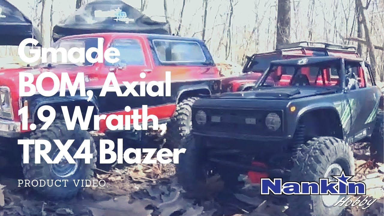 PRODUCT VIDEO - Gmade BOM, Axial 1.9 wraith, Traxxas TRX4 Blazer