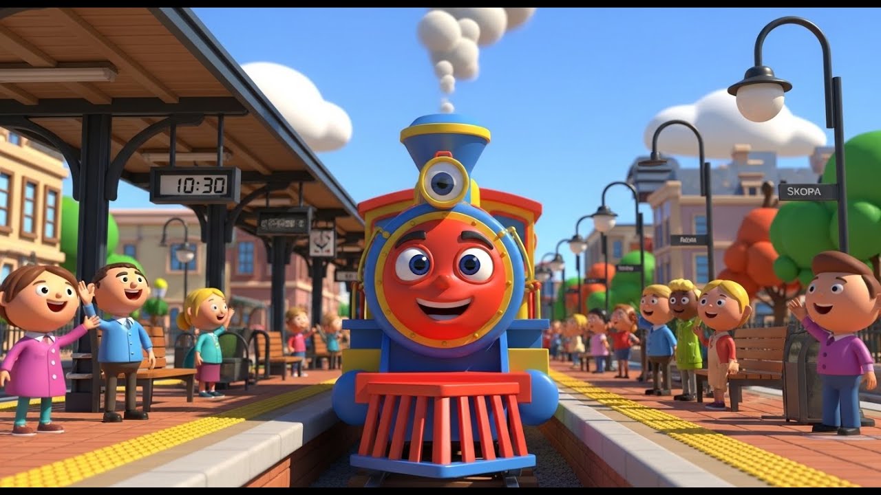 The Train on the Track Goes Choo, Choo, Choo | Fun Train Song for Kids | Nursery Rhymes