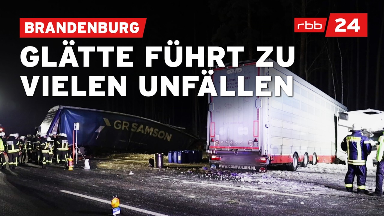 Unfälle und Busverkehr eingestellt: So hat die Glätte Brandenburg getroffen