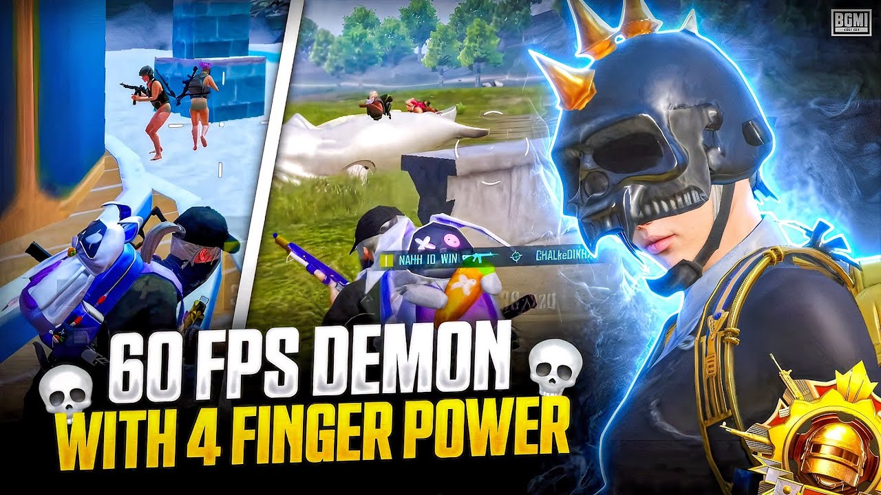 60 FPS IN WRONG HANDS 🔱 | 4 Finger Player | Fastest 1vs4 Clutches | BGMI - PUBG MOBILE 