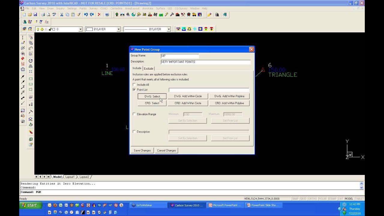 Working With Points in Carlson Software