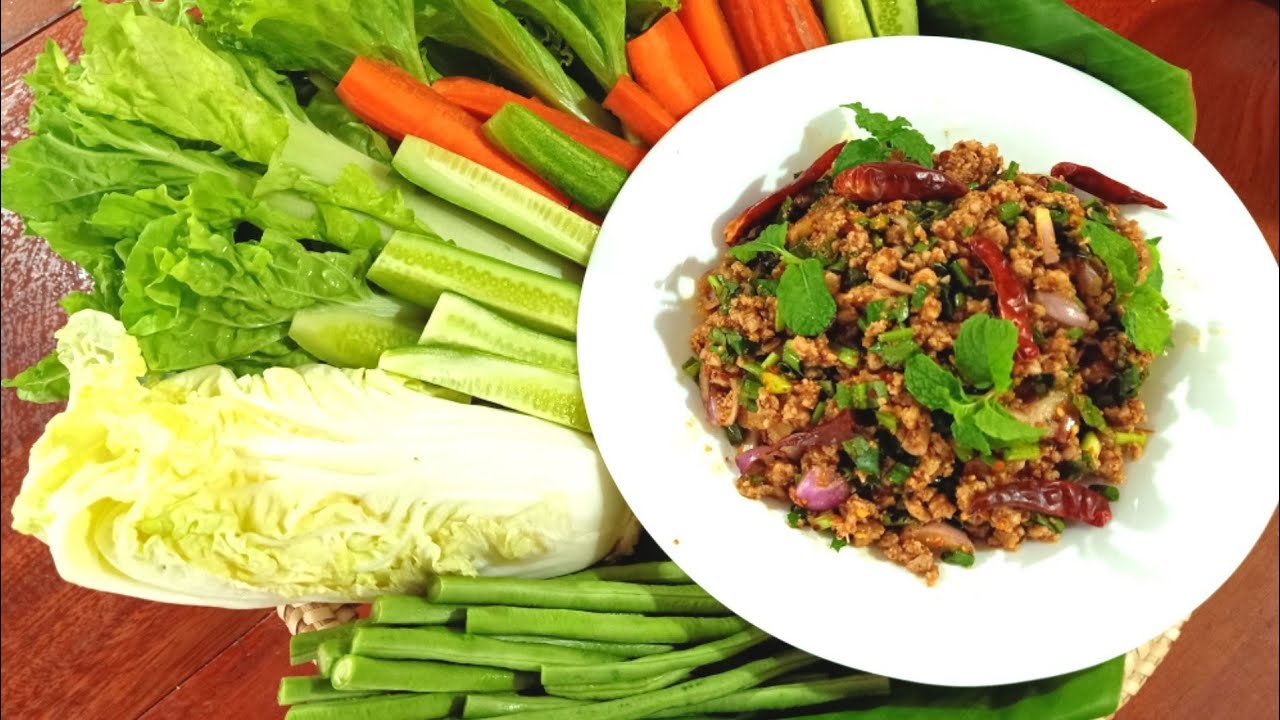 វិធីធ្វើឡាបសាច់ជ្រូកងាយៗហើយឆ្ងាញ់ l របៀបធ្វើឡាបសាច់ជ្រូកបែបថៃ l ลาบหมู l how to make Lab​​​ pork