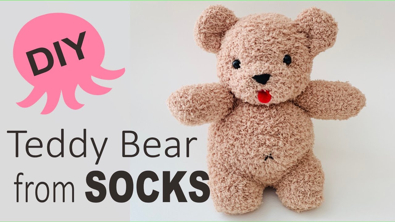 DIY TEDDY BEAR PLUSHIE | HOW TO MAKE SOCK PLUSHIE