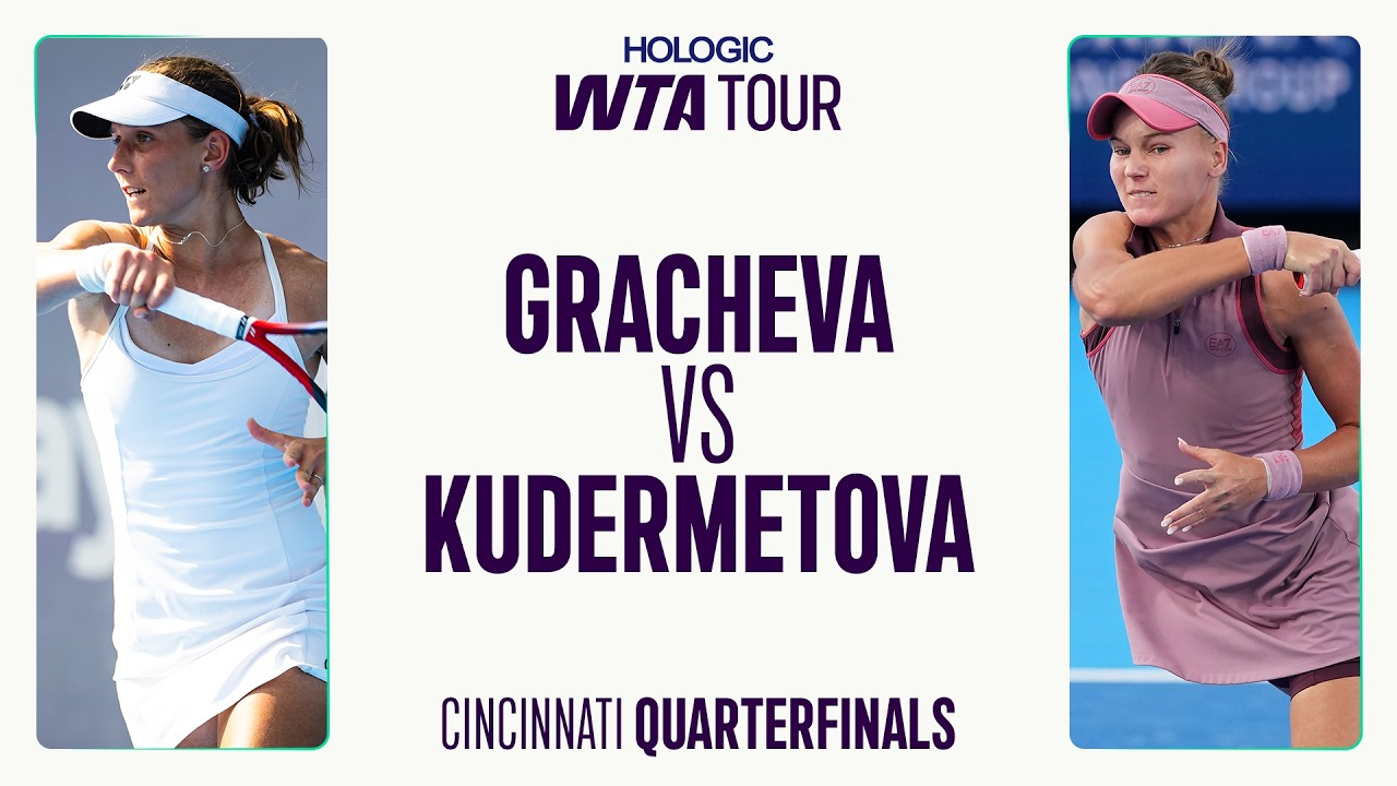 Varvara Gracheva vs. Veronika Kudermetova | 2025 Cincinnati Quarterfinals | WTA Match Highlights