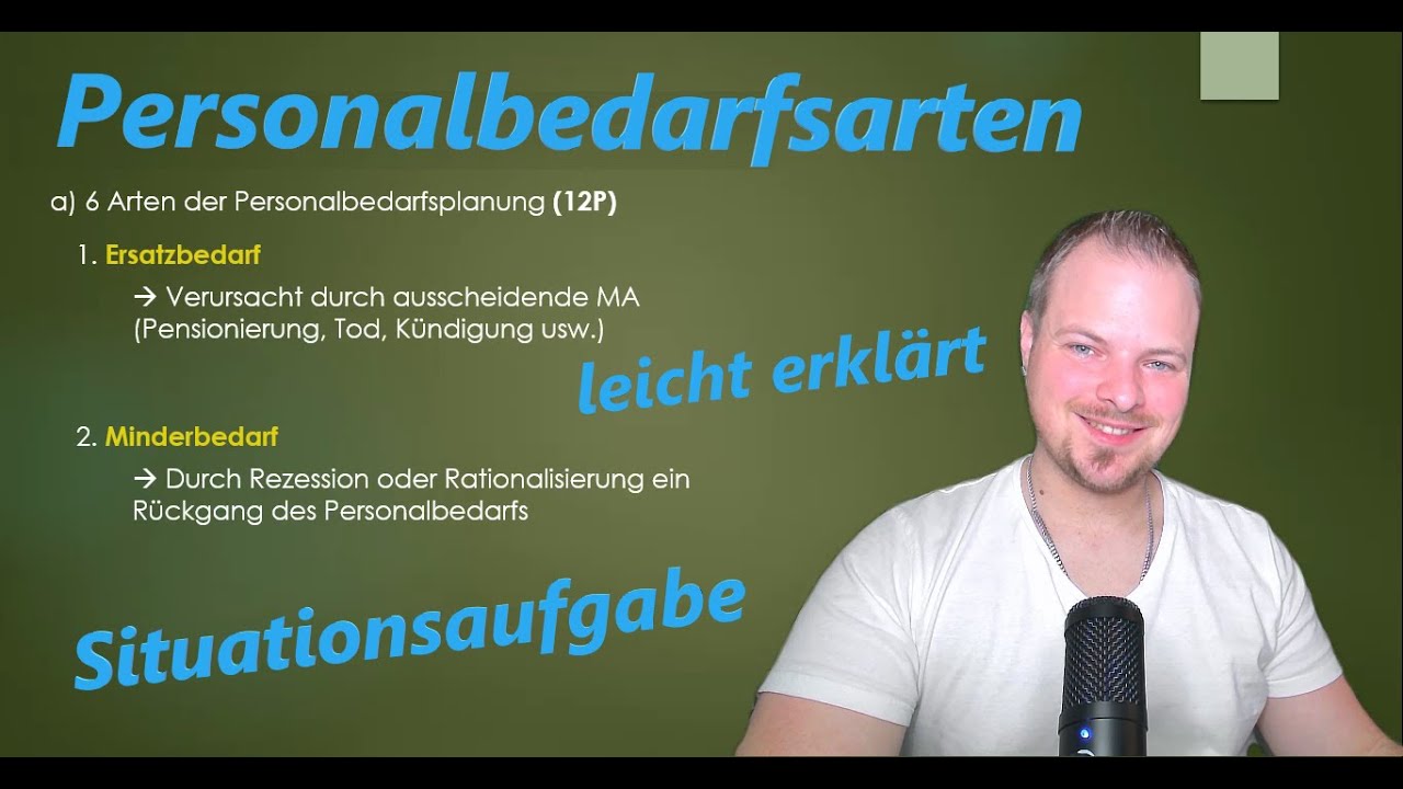 Arten des Personalbedarfs | Personalplanung | Personalbedarfsarten | leicht erkl&auml;rt mit Beispiel