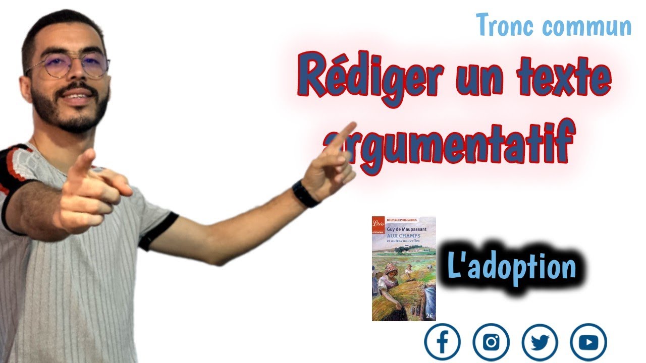 Tronc commun : Rédiger un texte argumentatif 🔥 Vous êtes avec ou contre l'#adoption