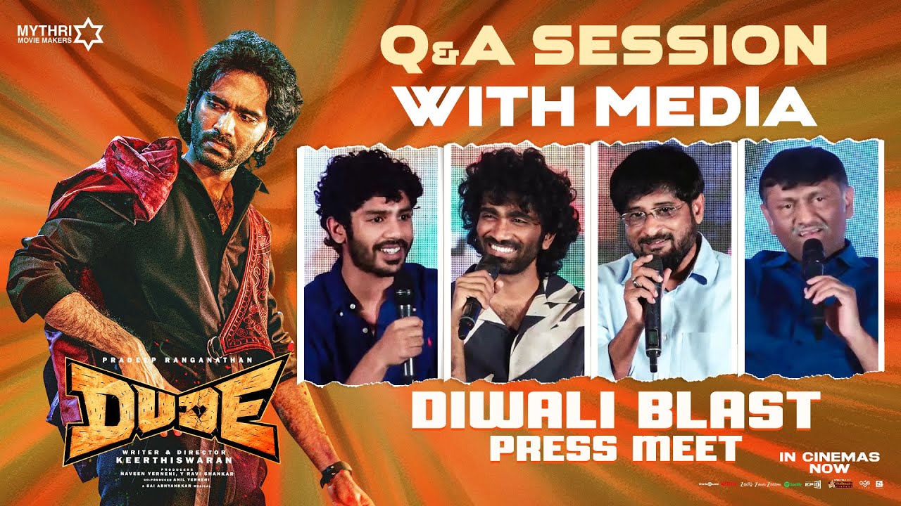 Q&A Session with Media | DUDE Diwali Blast Press Meet | Pradeep Ranganathan | Mamitha Baiju