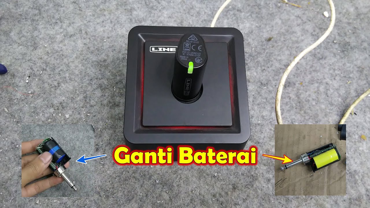 Mengganti Baterai Line 6 Relay G10