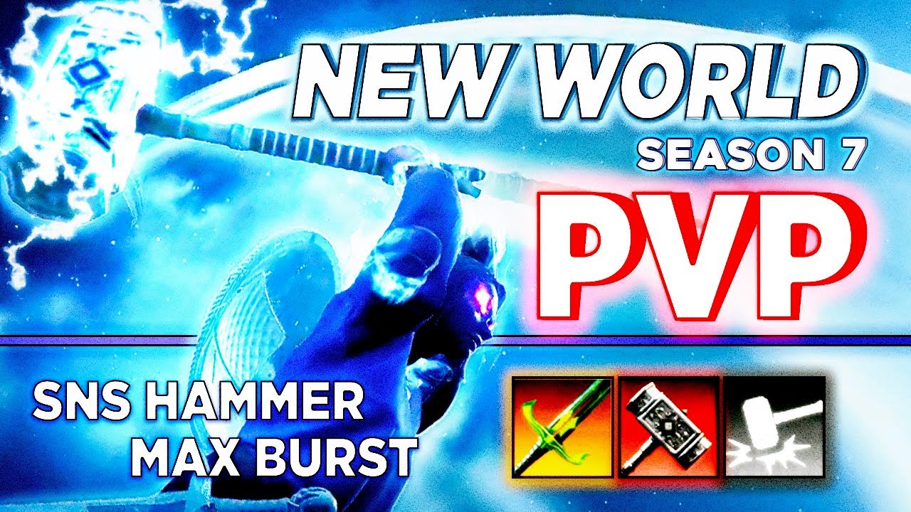 New World Aeternum Season 7+ - PVP⚔️ ONE SHOT Light God ~ Mjolnir⚡ | SnS + Warhammer Build