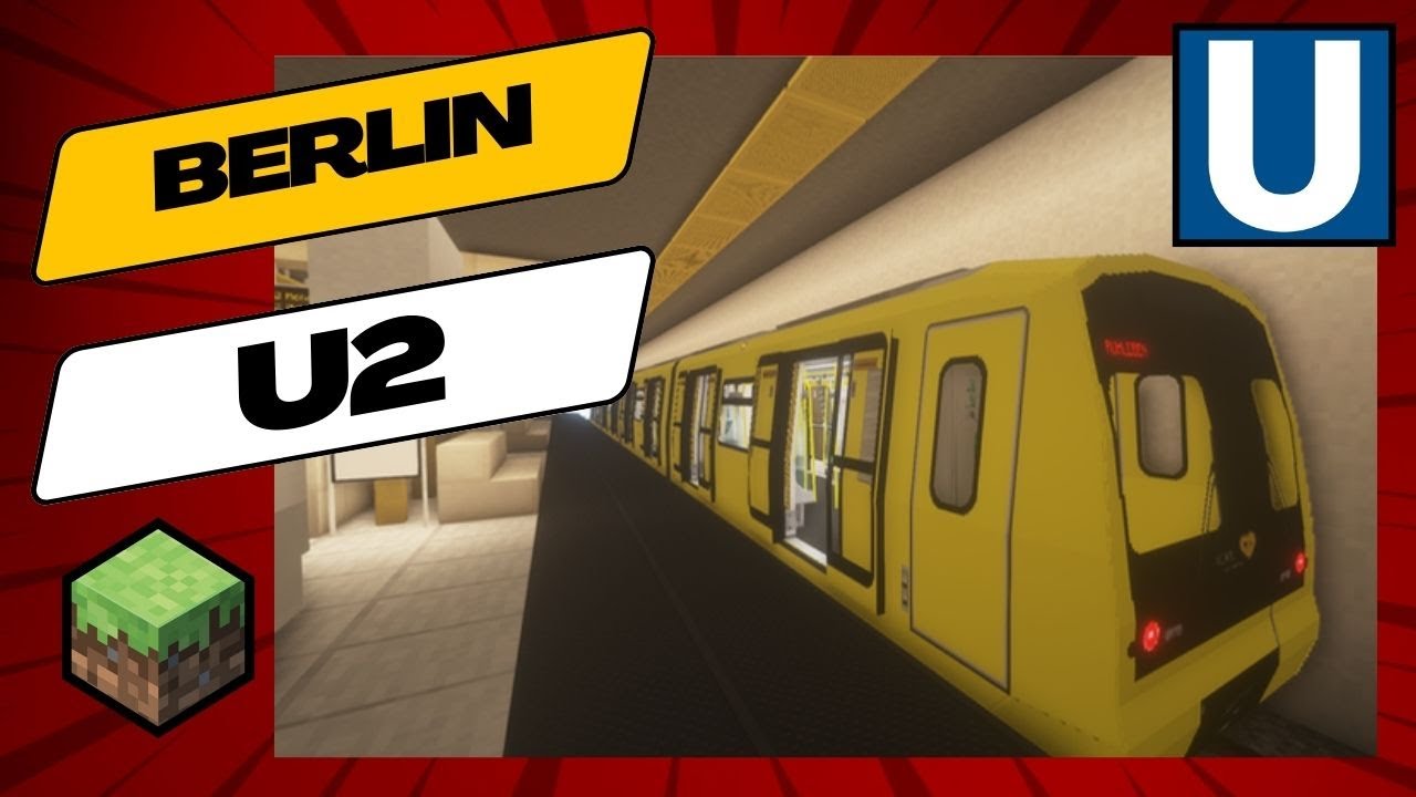 Berlin U2 Mitfahrt in Minecraft (Mohrenstraße-Ruhleben)