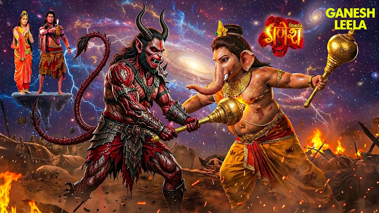 वानर रूपी राक्षस से गणेश का भयंकर महायुद्ध! ⚔️🔥 | Vighnharta Ganesha | Jai Bholenath | Mata Parvati